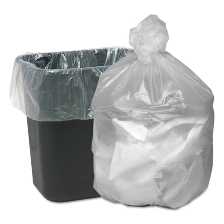 Good N Tuff 10 gal Trash Bags, 24 in x 24 in, Light-Duty, 6 microns, Natural, 1000 PK GNT2424